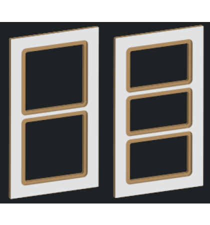 Glass Door Rout - Multi Horizontal Pane