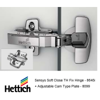 Hettich Soft Close Hinge with  Plate
